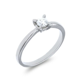 Solitario de Platino cuatro garras