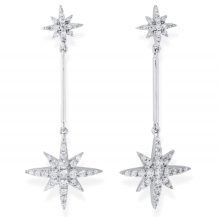 Pendientes ESTRELLA largos plata