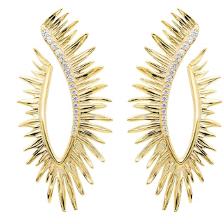 Pendientes Brut maxi plata dorada