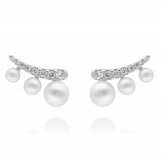 Pendientes Miranda plata y perlas cultivadas