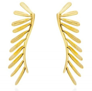 Pendientes Spine maxi plata dorada