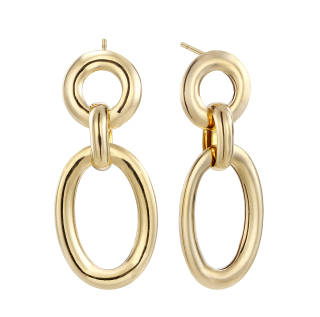 Pendientes plata dorada 