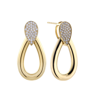 Pendientes de plata dorada