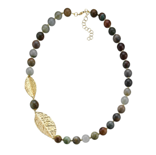 Collar La Foret jaspe sangre de dragón