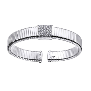 Pulsera de plata con pavé de circonitas. Edición Limitada